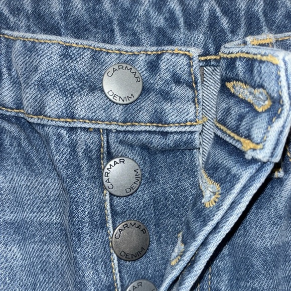 Carmar Jeans- distress bleach denim size 25 - Picture 2 of 5